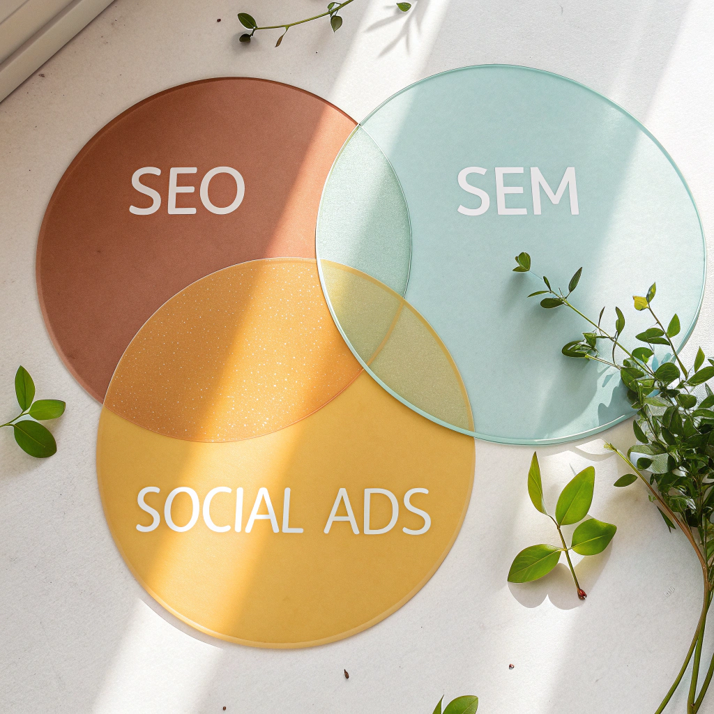 Three circles of search competition: local, specialty and national